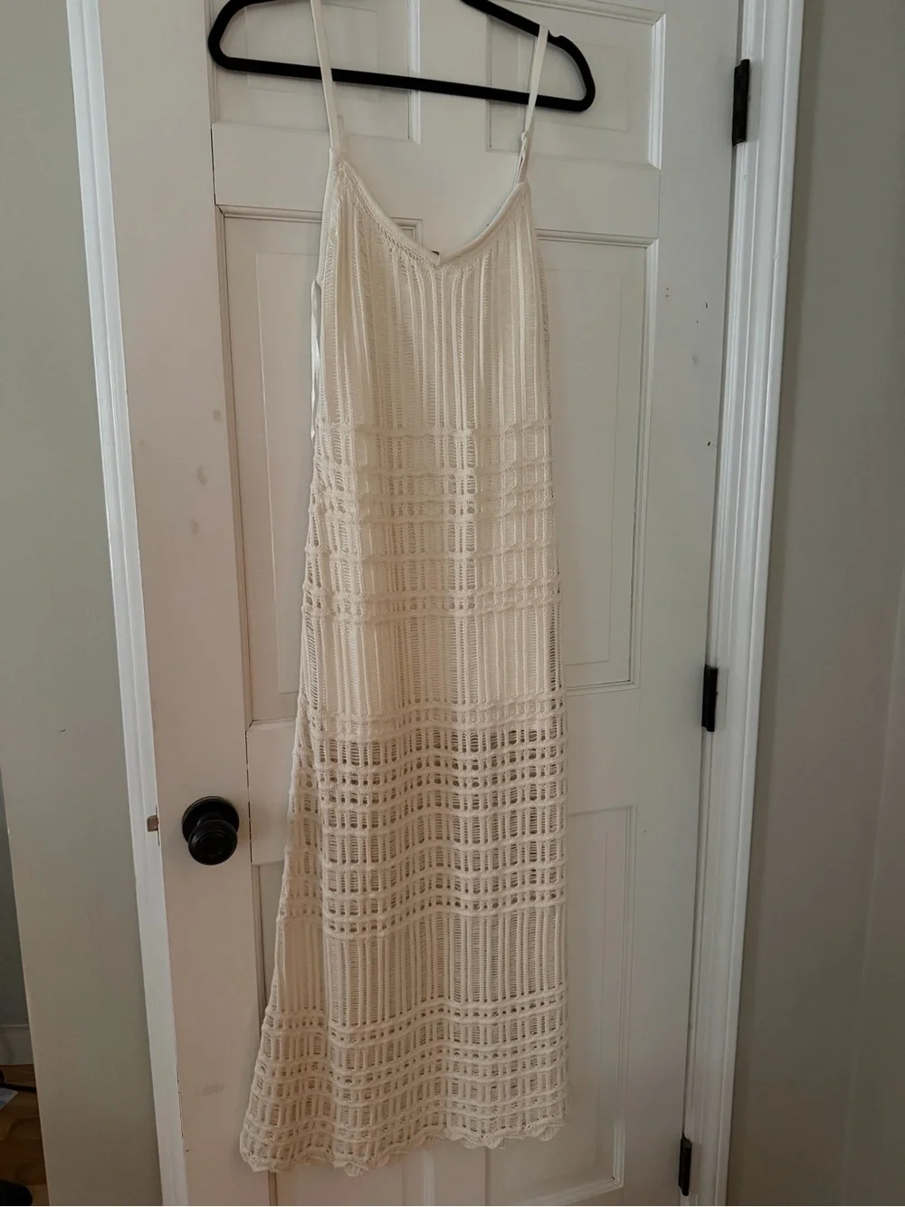 Abercrombie & Fitch Cream Crochet Maxi Dress